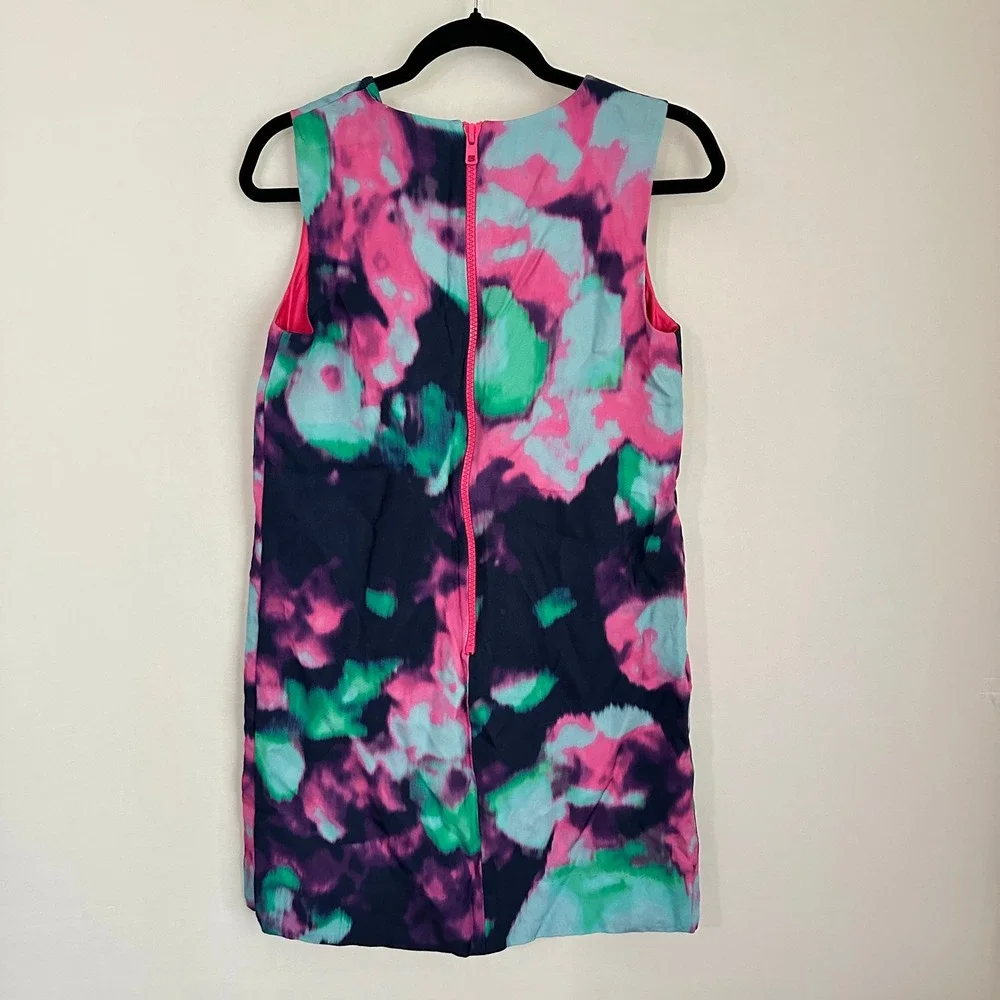 Kate Spade Sleeveless Dress Tye Dye Watercolor Print V Neck Back Zip‎ Size 8 - Picture 4 of 12